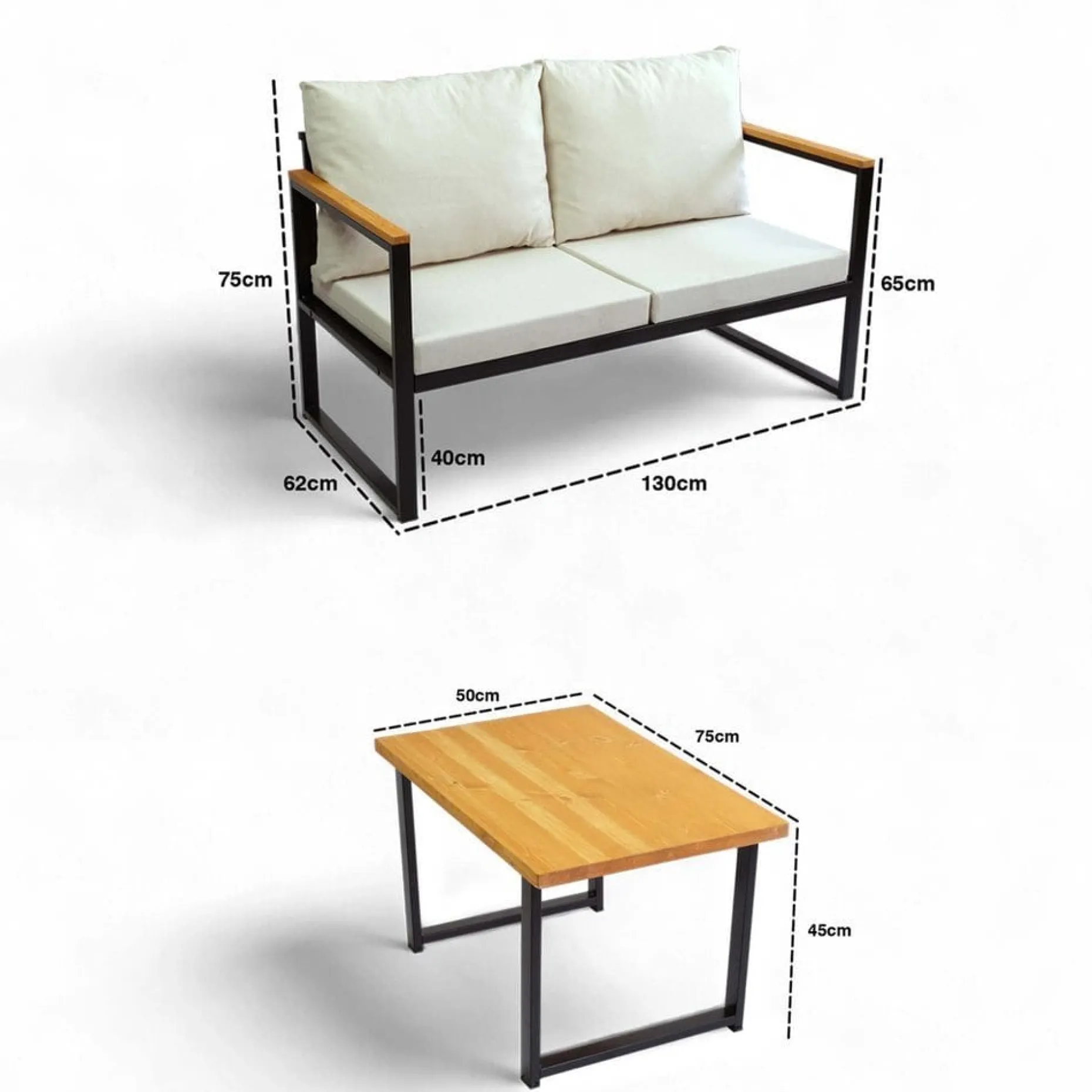 Sylros 2-sits Soffgrupp Utomhus