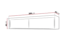 Szaf Hyllförvaring 62x200 cm till Garderob LED-belysning
