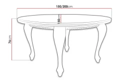 Tabell Förlängningsbart matbord 150 cm