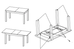 Tabell Förlängningsbart matbord 150 cm
