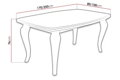 Tabell Förlängningsbart matbord 170 cm