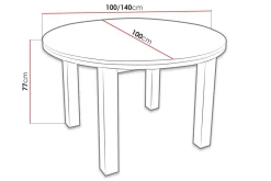 Tabell Förlängningsbart matbord 100 cm