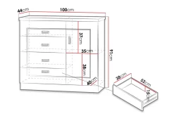 Tadeusz Byrå 100x44x90 cm