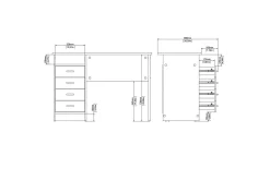Taketo Skrivbord 48,5x110 cm