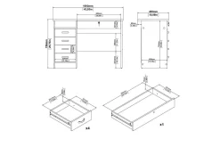 Taketo Skrivbord 48,5x109,3 cm