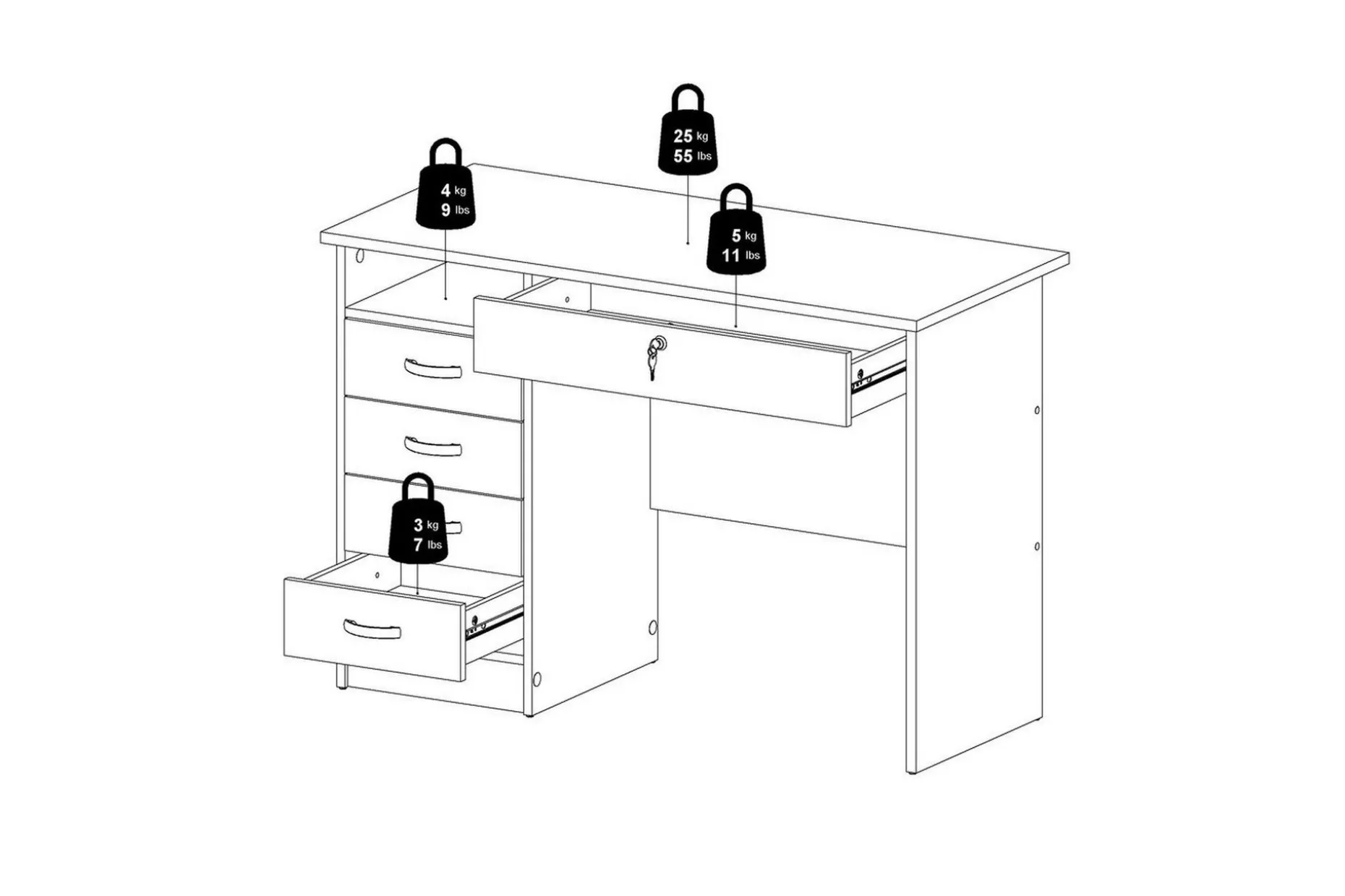 Taketo Skrivbord 48,5x109,3 cm