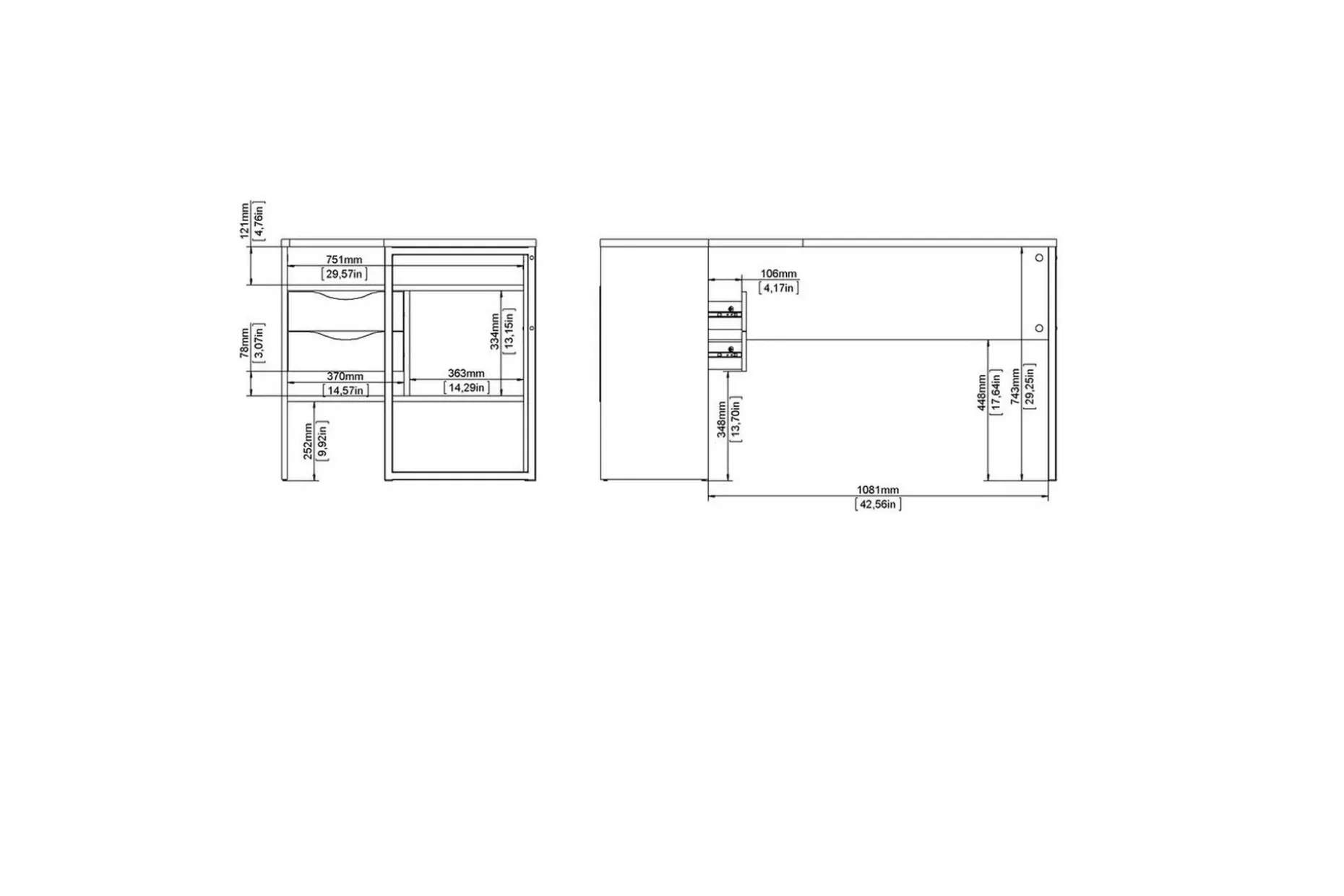 Taketo Skrivbord 81x145,1 cm