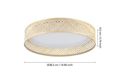 Taklampa Eglo Luppineria Ø380 mm Vit Brun