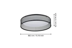 Taklampa Eglo Luppineria Ø385 mm Svart Vit