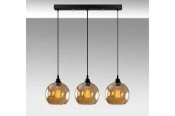 Taklampa Elanorstead Tre Rany / Svart Horisontell