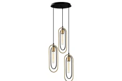 Taklampa Pindor Thre svart / guld