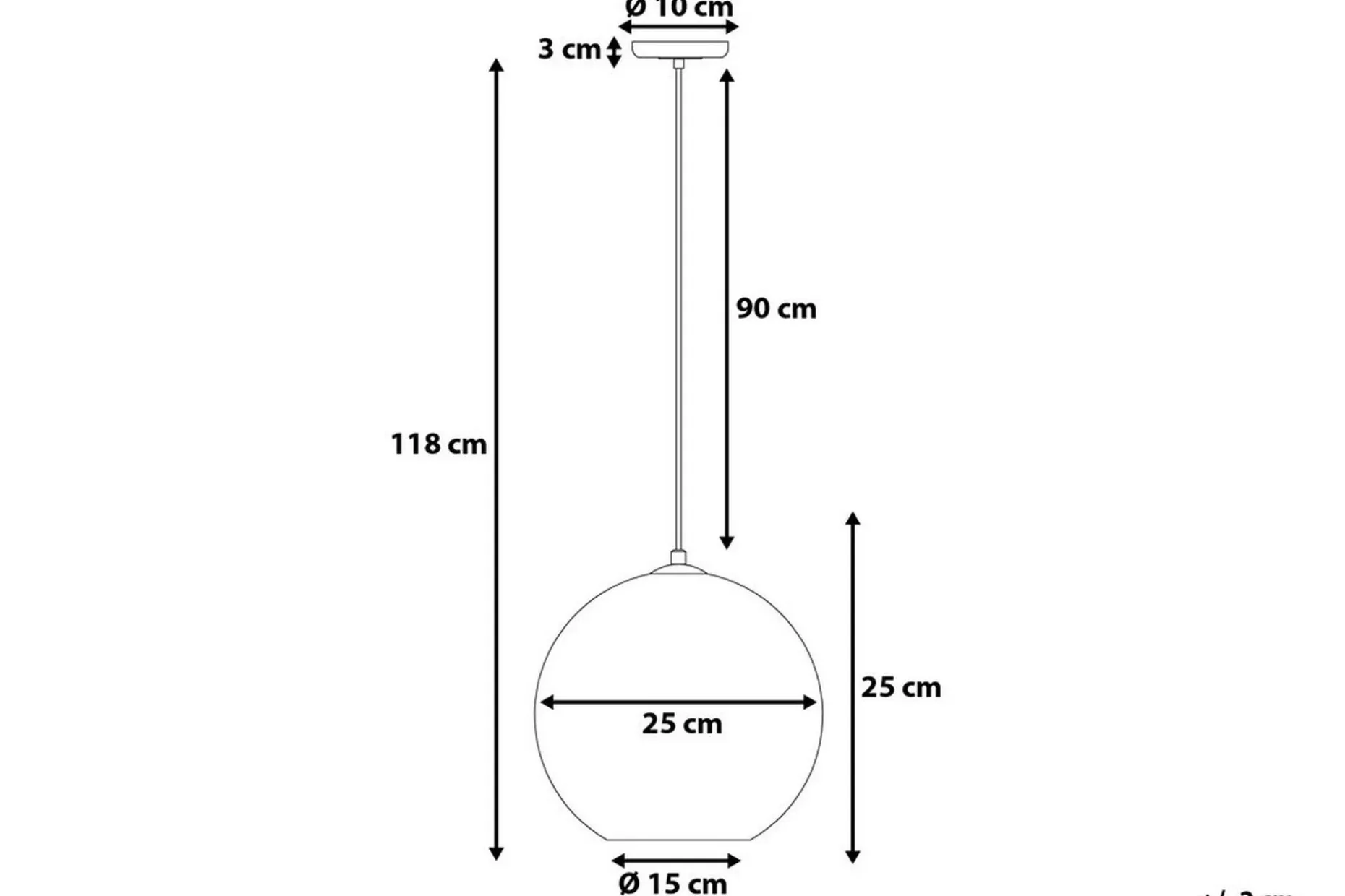 Taklampa Sessera 15 cm