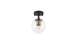 Taklampa Sone Svart / Antik / Transparent