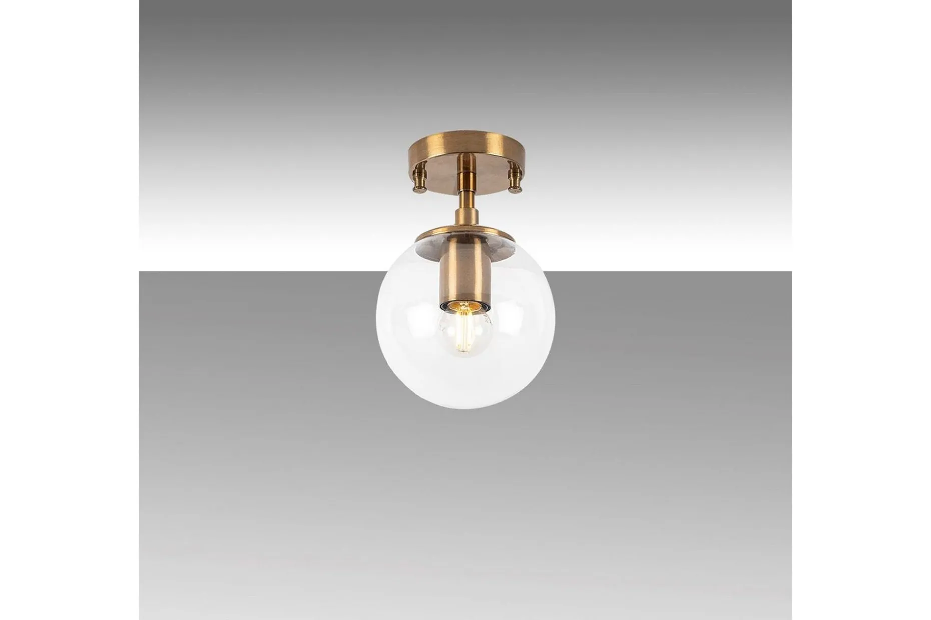 Taklampa Sone Vintage Transparent