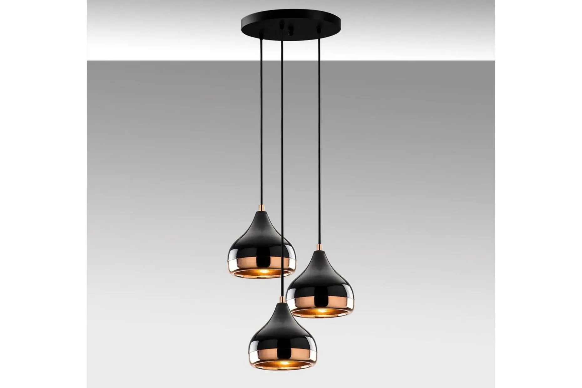 Taklampa Sood Koppar / Svart