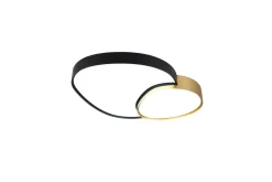 Taklampa TRIO Rise 77 cm, Svart/guld