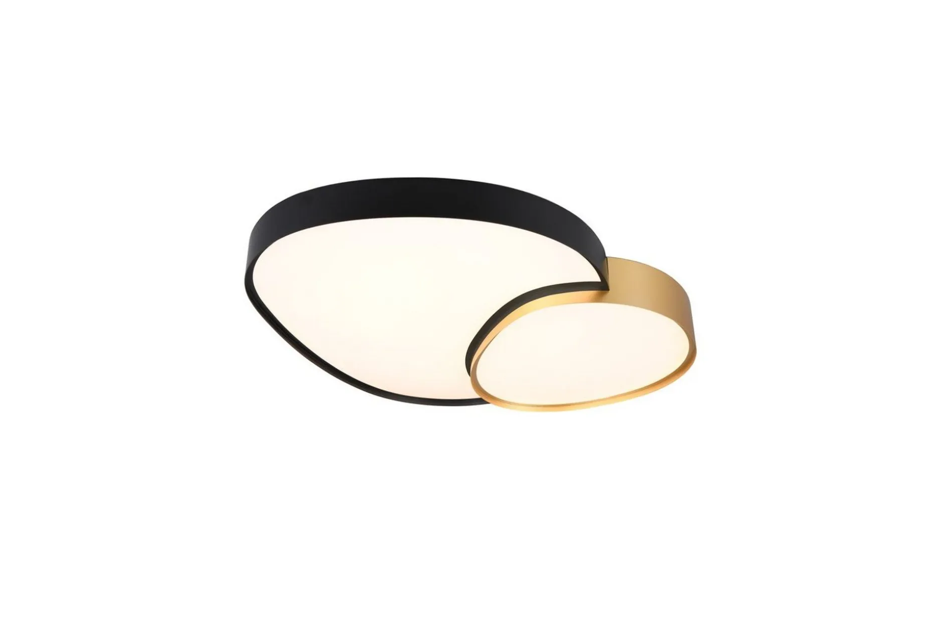 Taklampa TRIO Rise 77 cm, Svart/guld