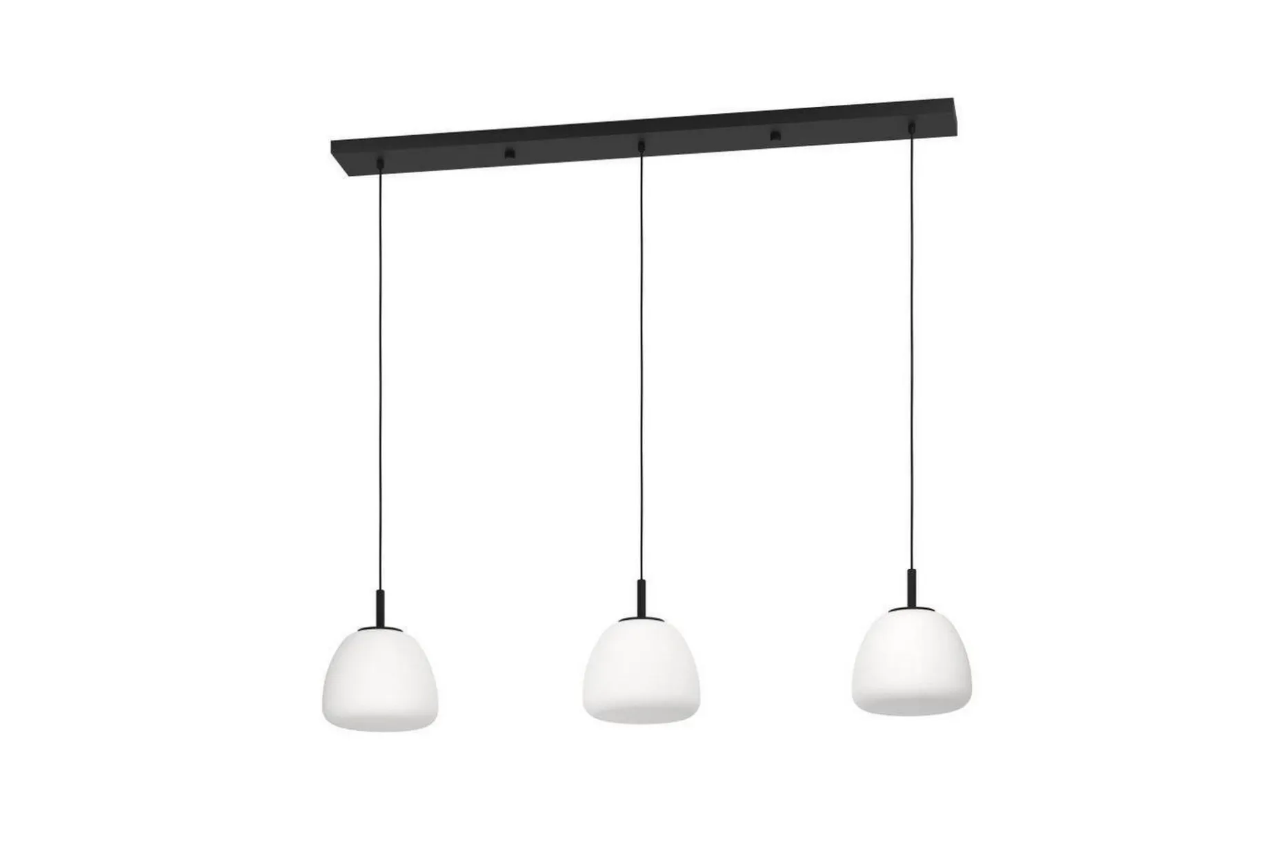 Takpendel Eglo Balmes Svart/Opalvit med 3 Lampor