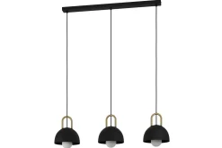 Takpendel Eglo Calmanera med 3 Lampor Svart, Mässing