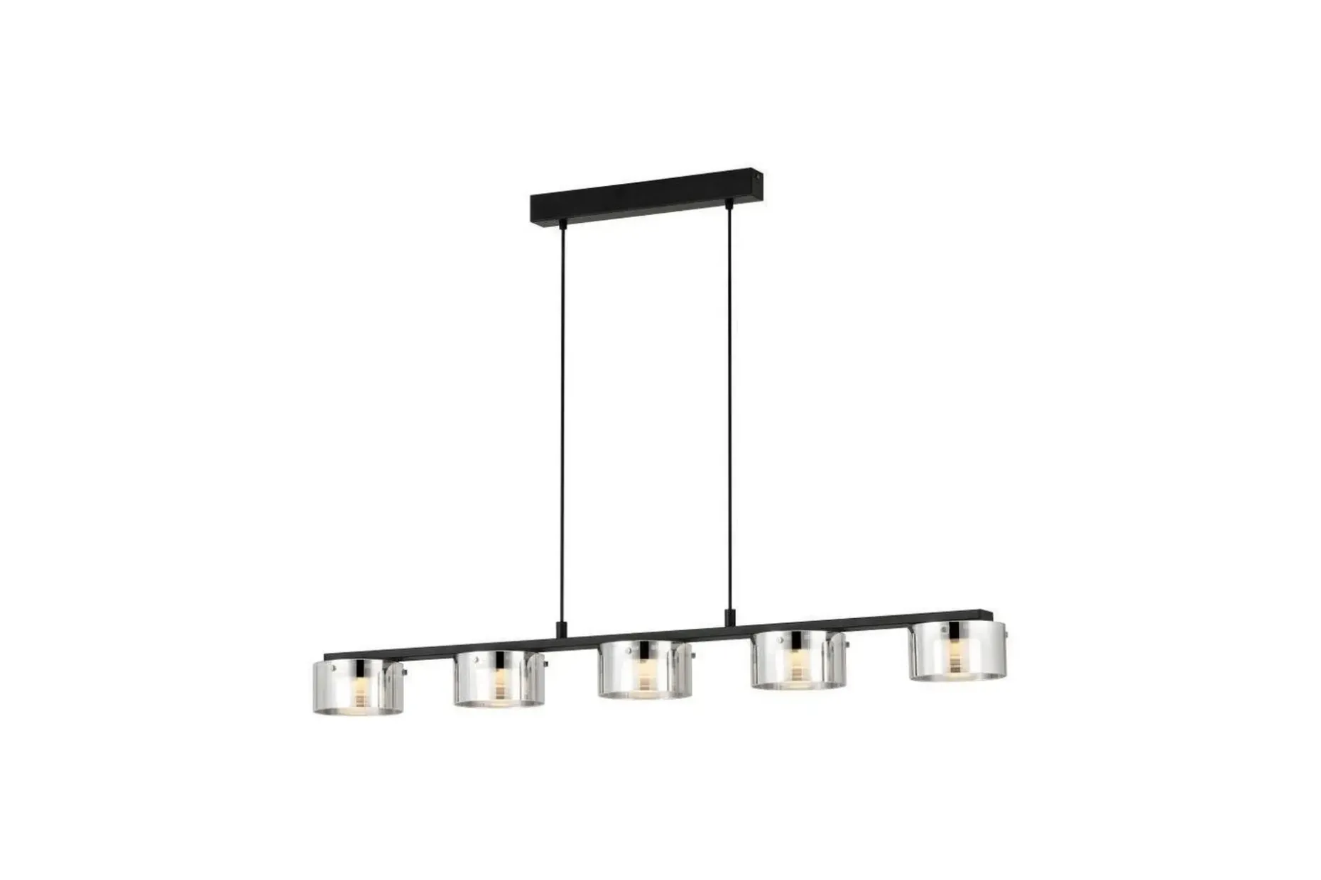 Takpendel Eglo Copillos Svart/Transparent med 5 Lampor