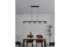 Takpendel Eglo Copillos Svart/Transparent med 5 Lampor