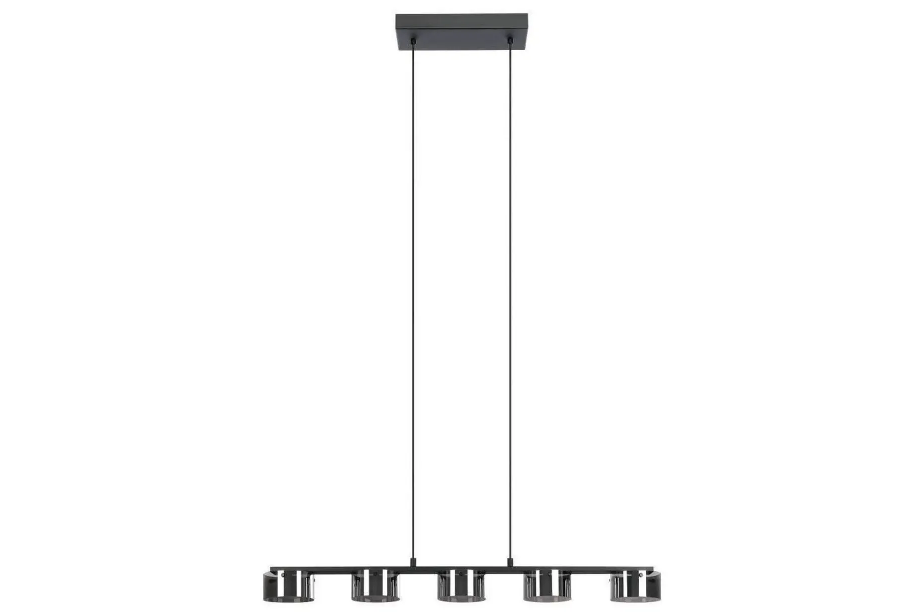 Takpendel Eglo Copillos Svart/Transparent med 5 Lampor