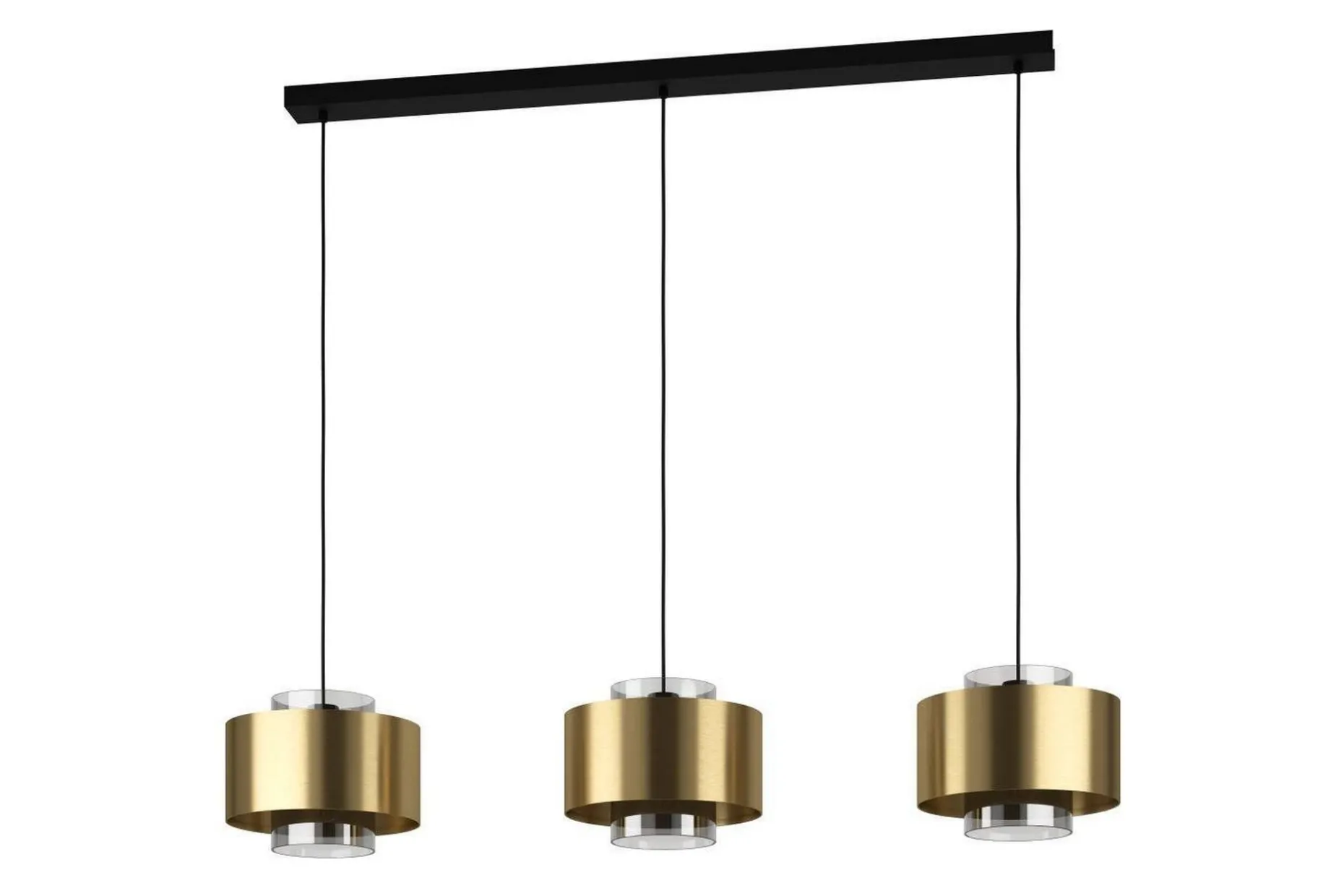 Takpendel Eglo Duglia Transparent/Guld med 3 Lampor