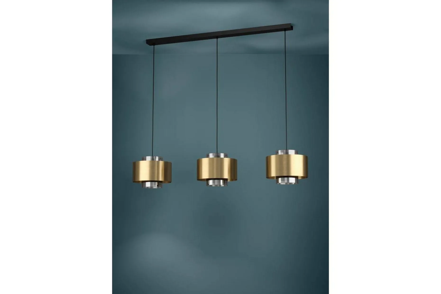 Takpendel Eglo Duglia Transparent/Guld med 3 Lampor