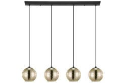 Takpendel Eglo Lemorieta Svart/Guld med 4 Lampor
