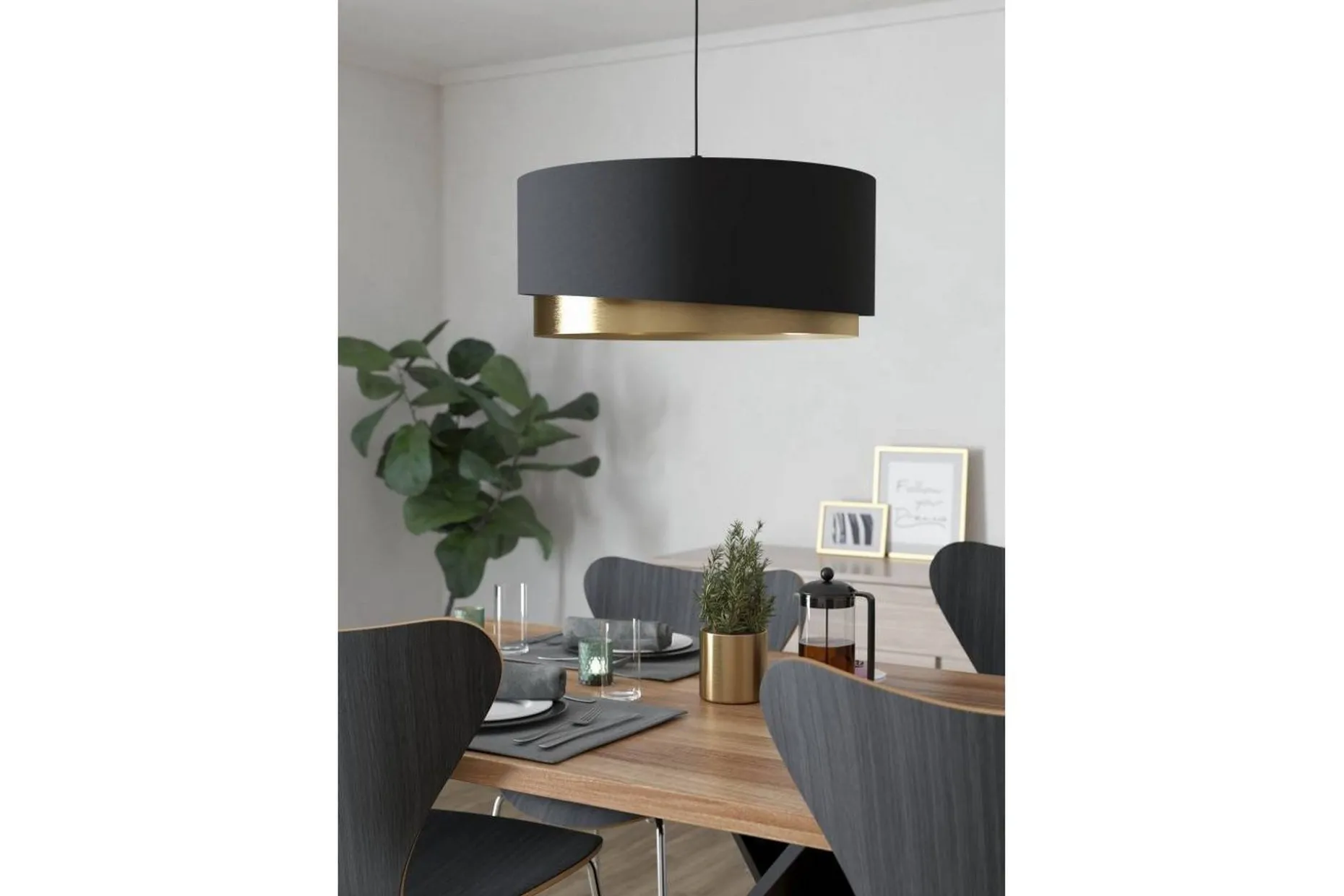 Takpendel Eglo Manderline Svart/Mässing 56 cm