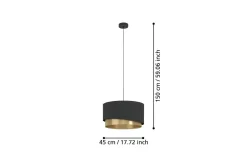 Takpendel Eglo Manderline Svart/Mässing 45 cm