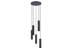 Takpendel Eglo Mentalona Antracit Terrazzo Rondell med 5 Lampor