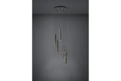Takpendel Eglo Mentalona Antracit Terrazzo Rondell med 5 Lampor