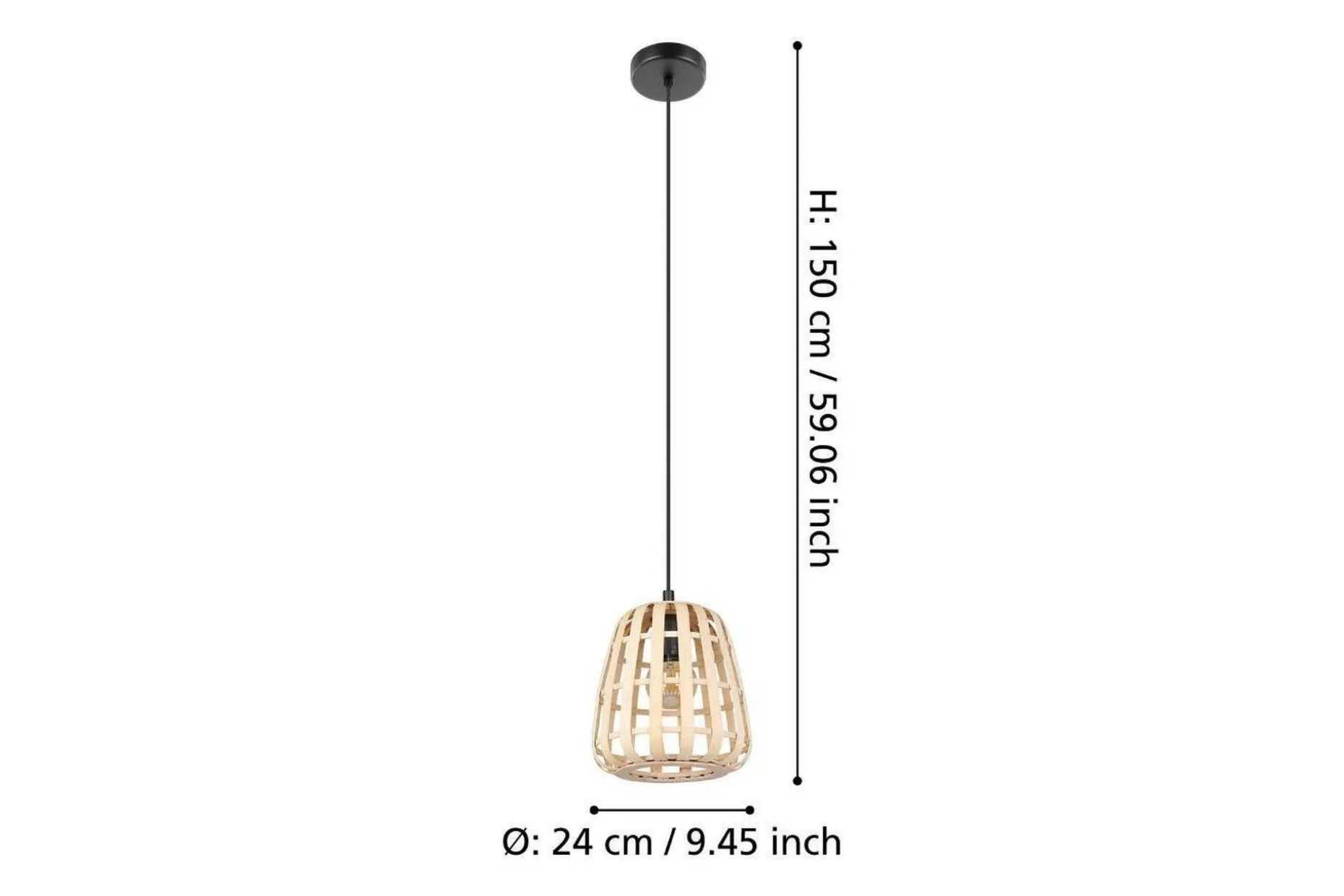 Takpendel Eglo Montezuelo Trä 24 cm