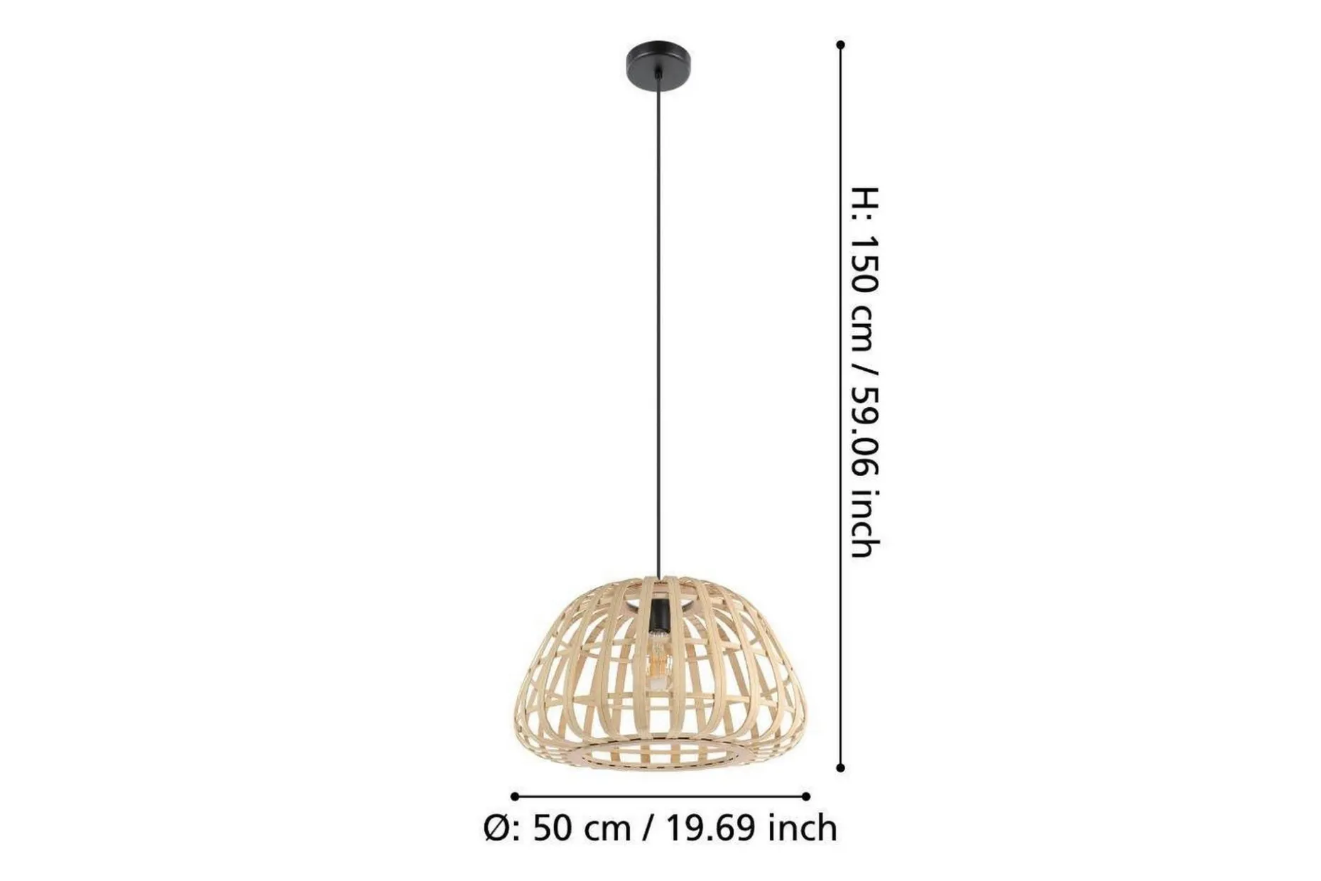 Takpendel Eglo Montezuelo Trä 50 cm