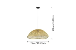 Takpendel Eglo Sambucona Trä/Svart 72 cm