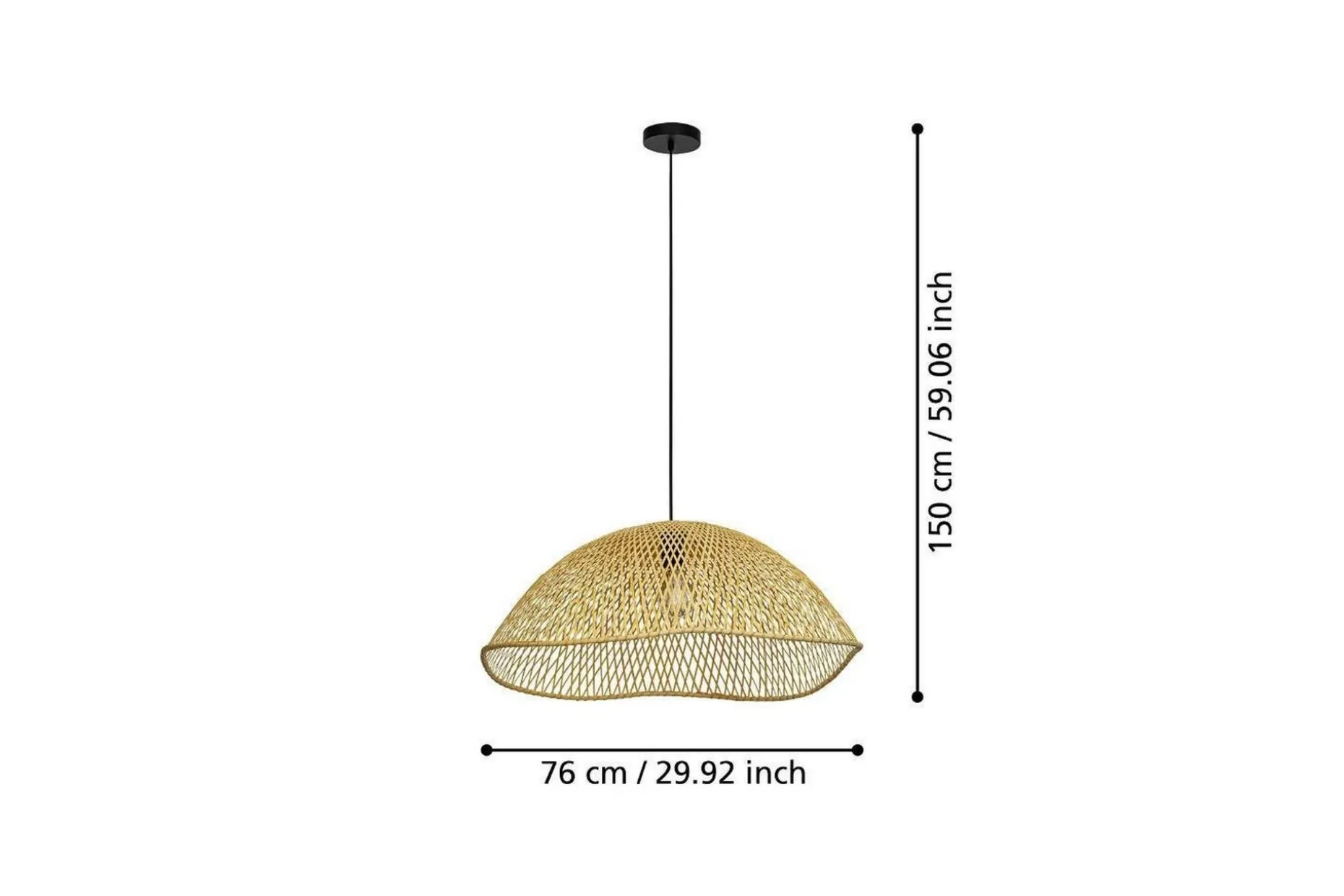 Takpendel Eglo Sambucona Trä/Svart 72 cm