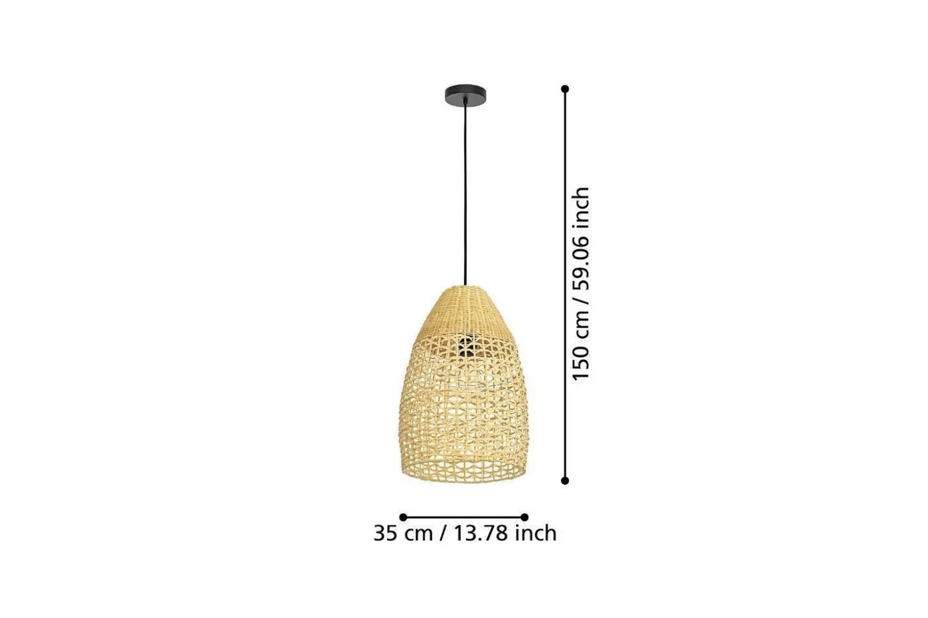 Takpendel Eglo Sambucona Trä/Svart 35 cm