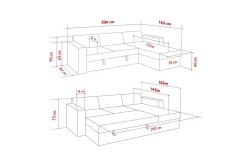 Tareen Soffa med Divan 3-sits