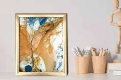 Tavla Abstract med Ram Flerfärgad