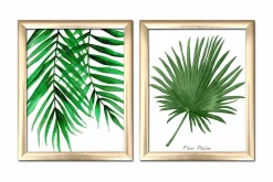Tavla Floral med Ram 2-pack Flerfärgad