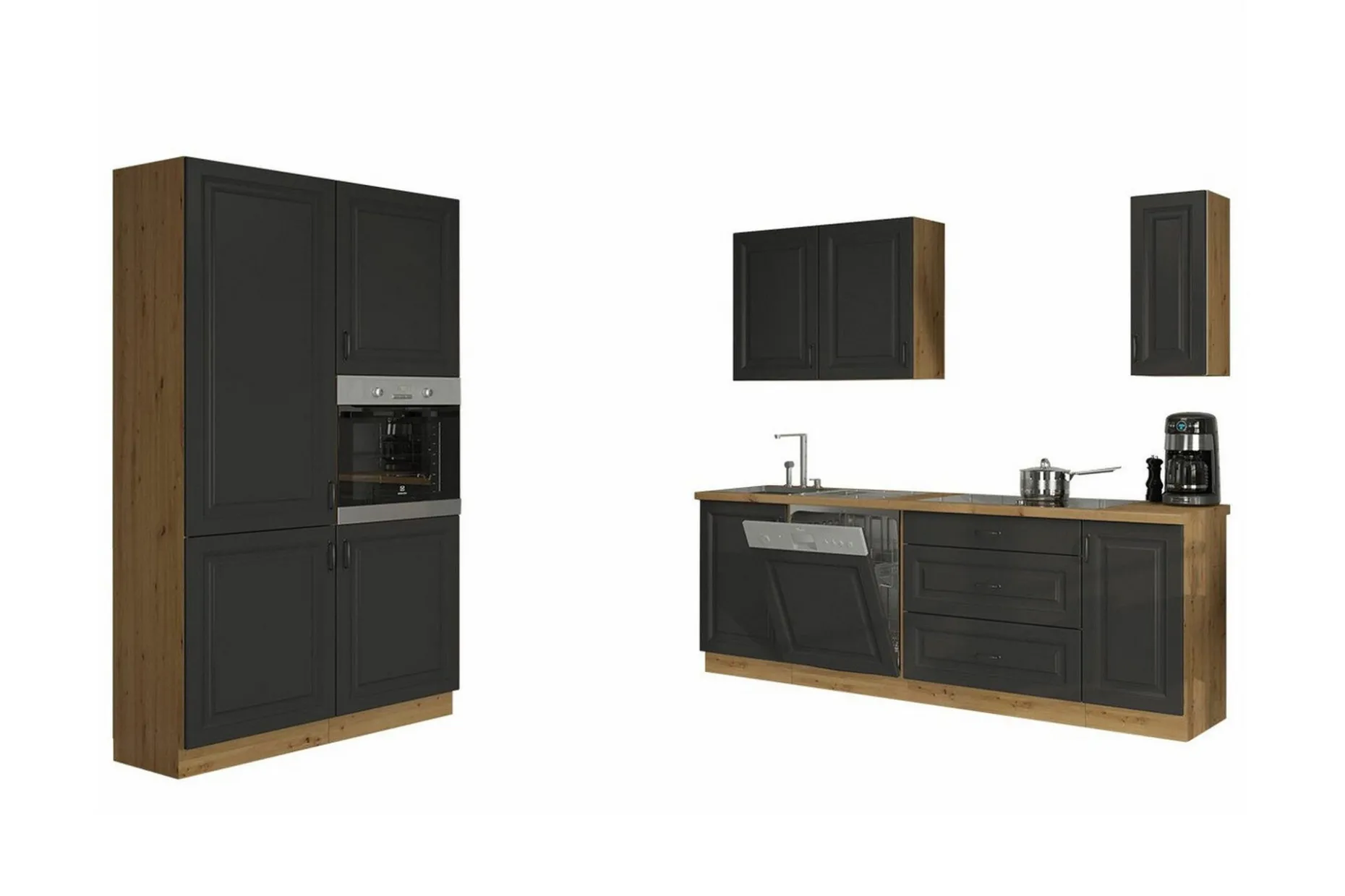 Templemore Möbelset För Kök & Matplats Black/Wood