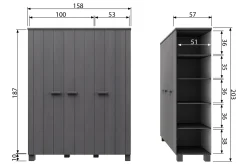 Tenney Garderob 158 cm