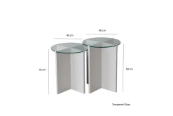 Teratio Satsbord 60x40x60 cm Runt