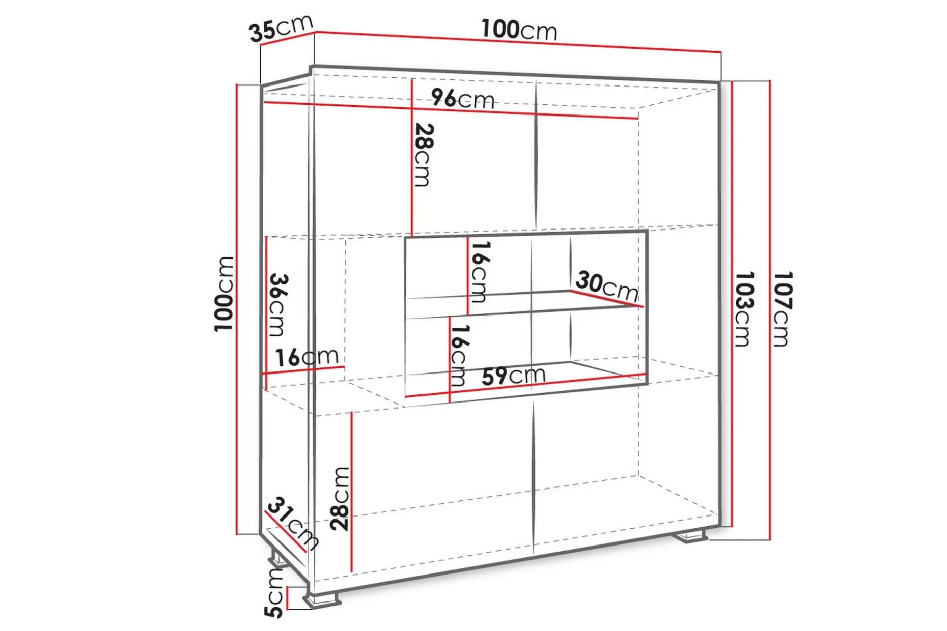 Tessan Skänk 100 cm