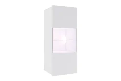 Tessan Smalt Vägghängt Vitrinskåp 32 cm djup 45 cm bred 117 cm hög Ljust Trä Glas
