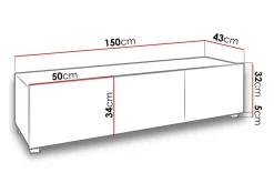Tessan TV-bänk 150 cm