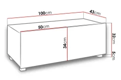 Tessan TV-bänk 100 cm Liten