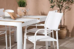 Togo Matgrupp Utomhus 150 cm Rektangulär med 4 Santorini Utestolar