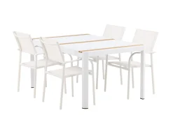 Togo Matgrupp Utomhus 150 cm Rektangulär med 4 Santorini Utestolar
